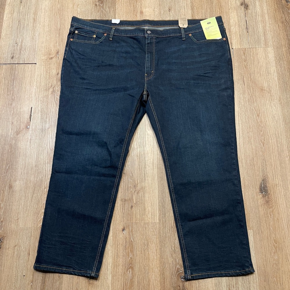 Levis 541 Athletic Taper‎ Mens Jeans 56x32 Dark Indigo Performance Stretch New